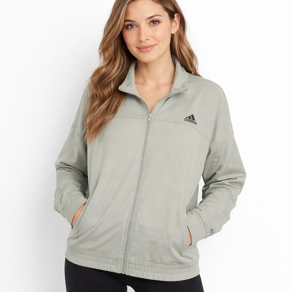 Adidas Jacket Aeroready Sage Green Track Full Zip Size 2X